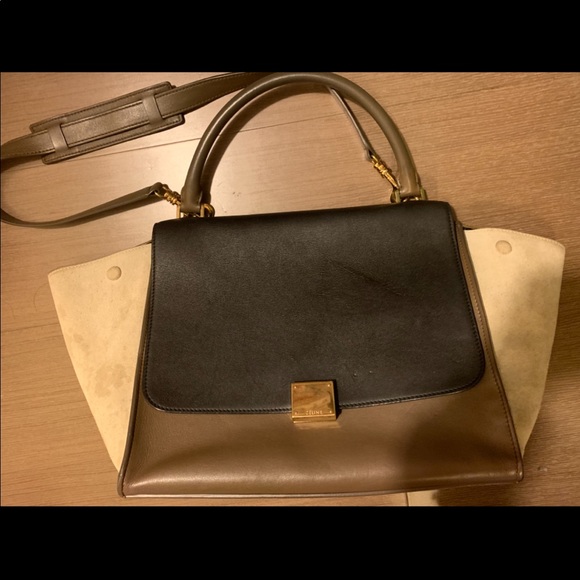 Authentic Celine Trapeze Bag Leather Medium - Picture 2 of 11
